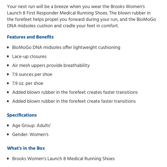 Brooks Launch 8 Medical Shoes - Picture 15 of 15